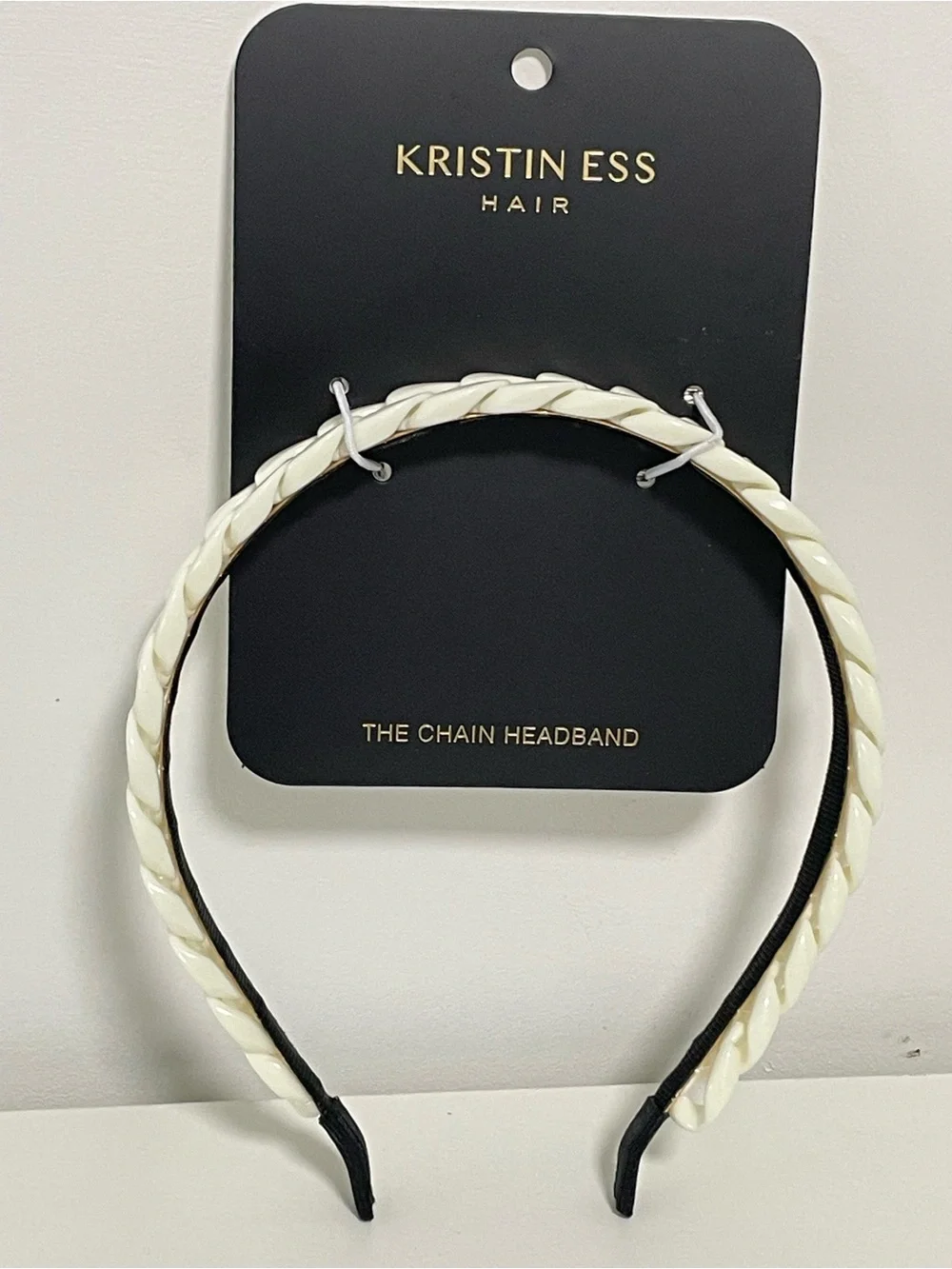 Kristin Ess White Braided Chain Headband